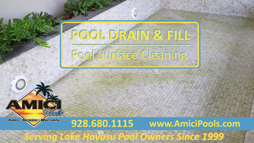 Kingman, Arizona Swimming Pool Drain and Fill Service, Pool Surface Cleaning